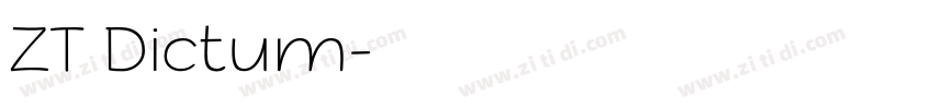 ZT Dictum字体转换